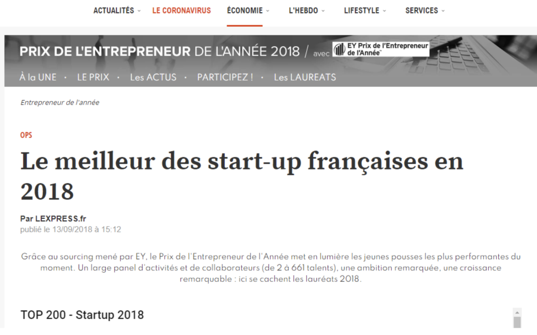 Le meilleur des start-up françaises en 2018