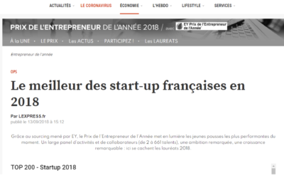 Le meilleur des start-up françaises en 2018